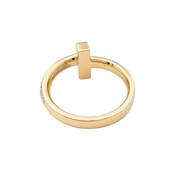Bague Jonc TIFFANY & CO. "Tiffany T" en or rose et diamants