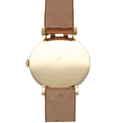 Montre LECOULTRE en or jaune et cuir