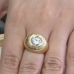 Bague Dôme en or jaune et diamant