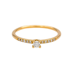 Bague Solitaire Or jaune Diamant