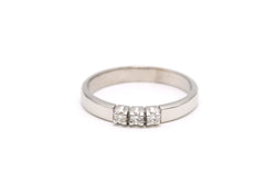 Bague Trilogie en or blanc et diamants
