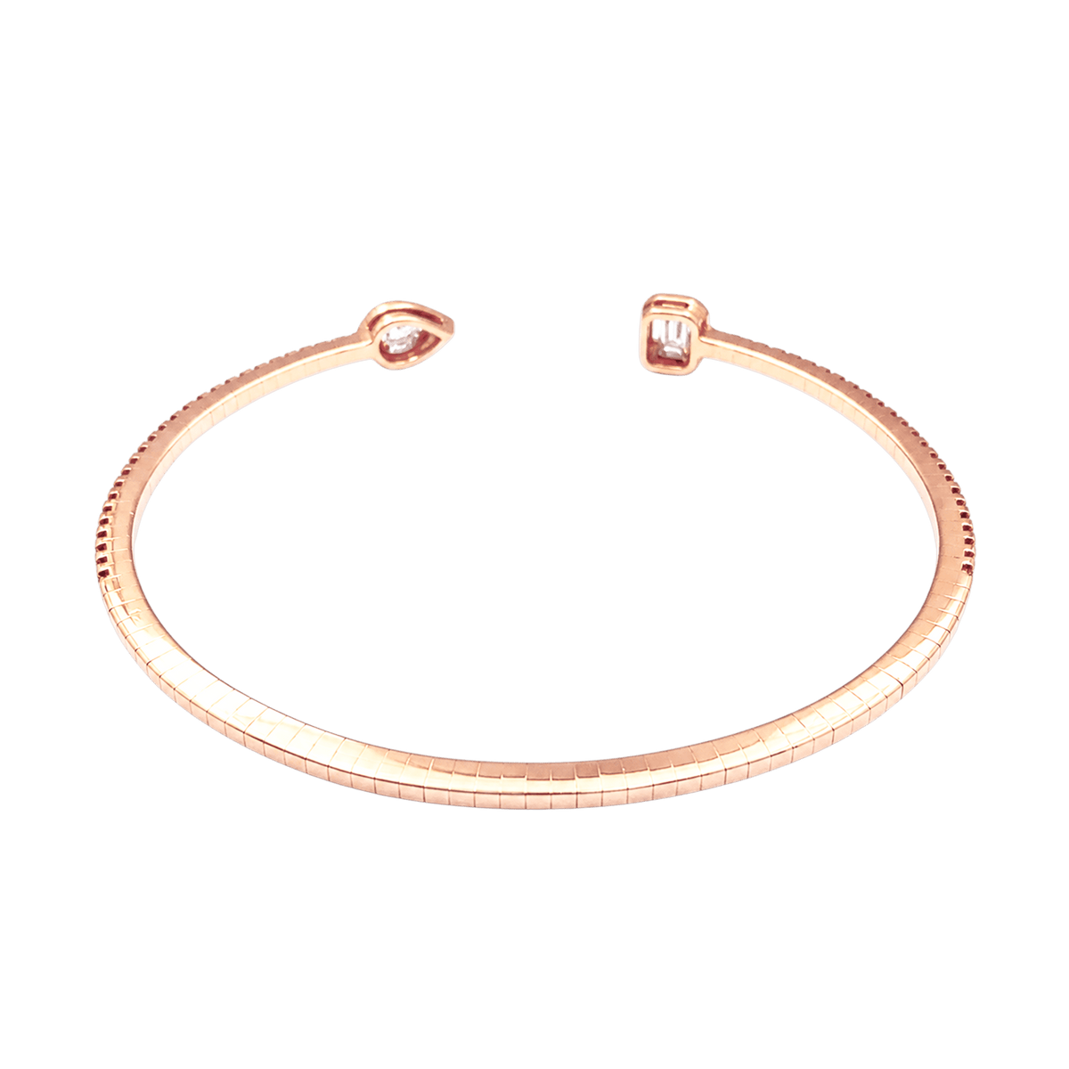 Bracelet Jonc MESSIKA My Twin Pavé PM en or rose et diamants