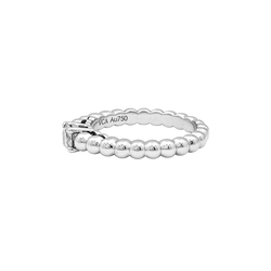 Bague Solitaire VAN CLEEF & ARPELS Solitaire Perlée en or blanc et diamant