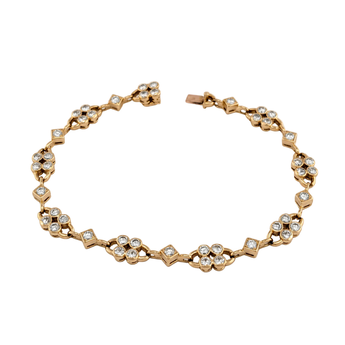 Bracelet Ligne en or jaune et diamants