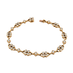Bracelet Ligne en or jaune et diamants