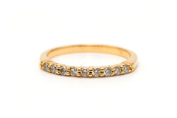 Bague Alliance en or jaune et diamants
