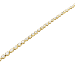 Bracelet Ligne en or jaune et diamants