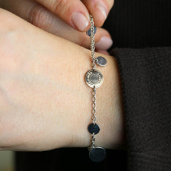 Bracelet HERMÈS Ex-Libris en or rose et argent