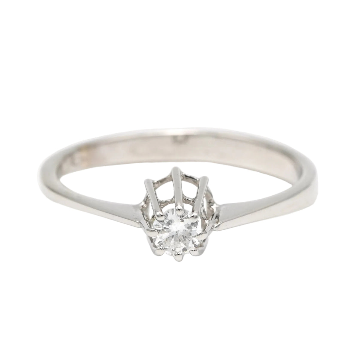 Bague Solitaire en or blanc et diamant