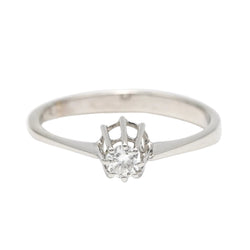 Bague Solitaire en or blanc et diamant