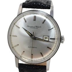 Montre IWC Classique en acier et cuir