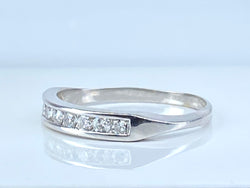 Bague Alliance en or blanc  et Diamants