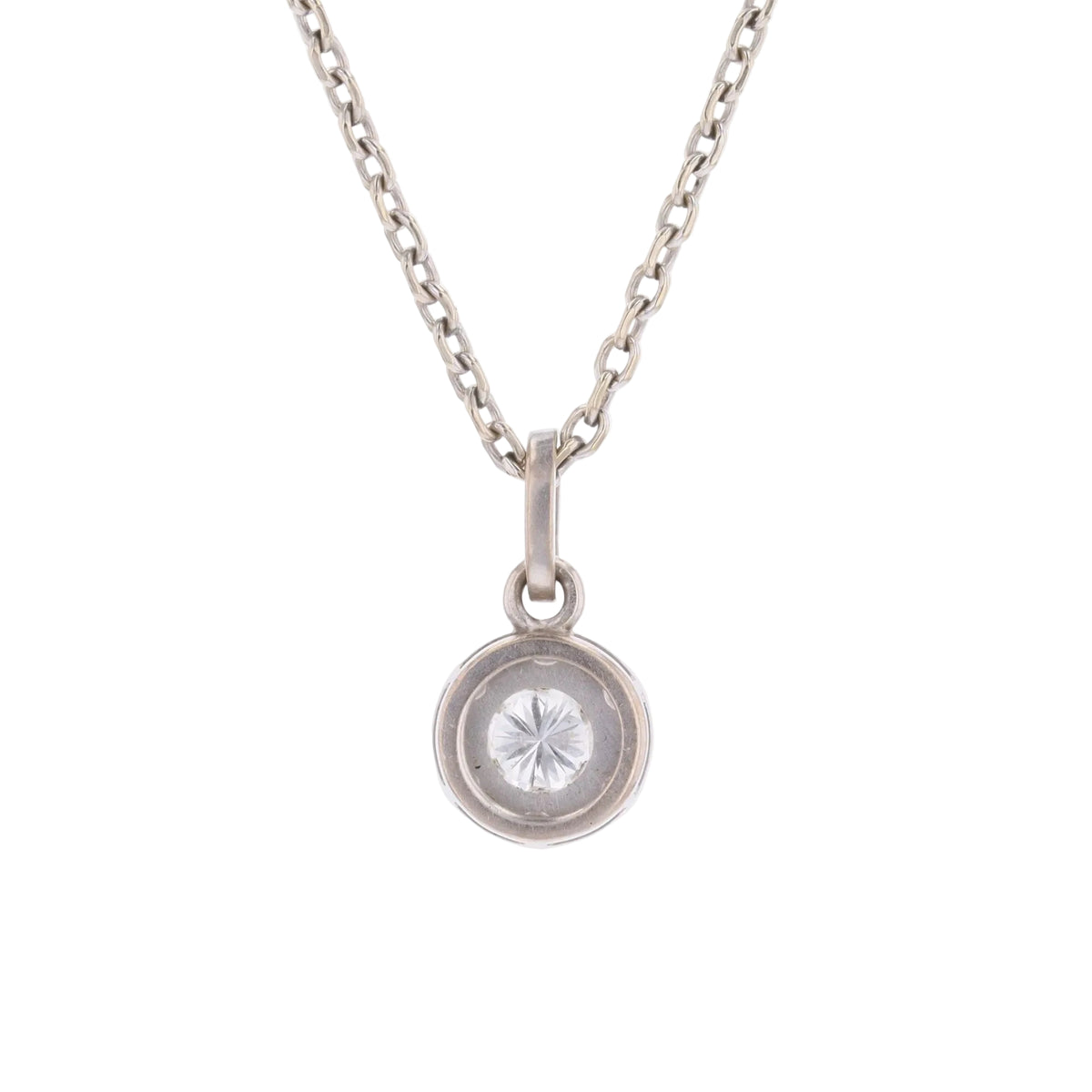 Pendentif en or blanc et diamant