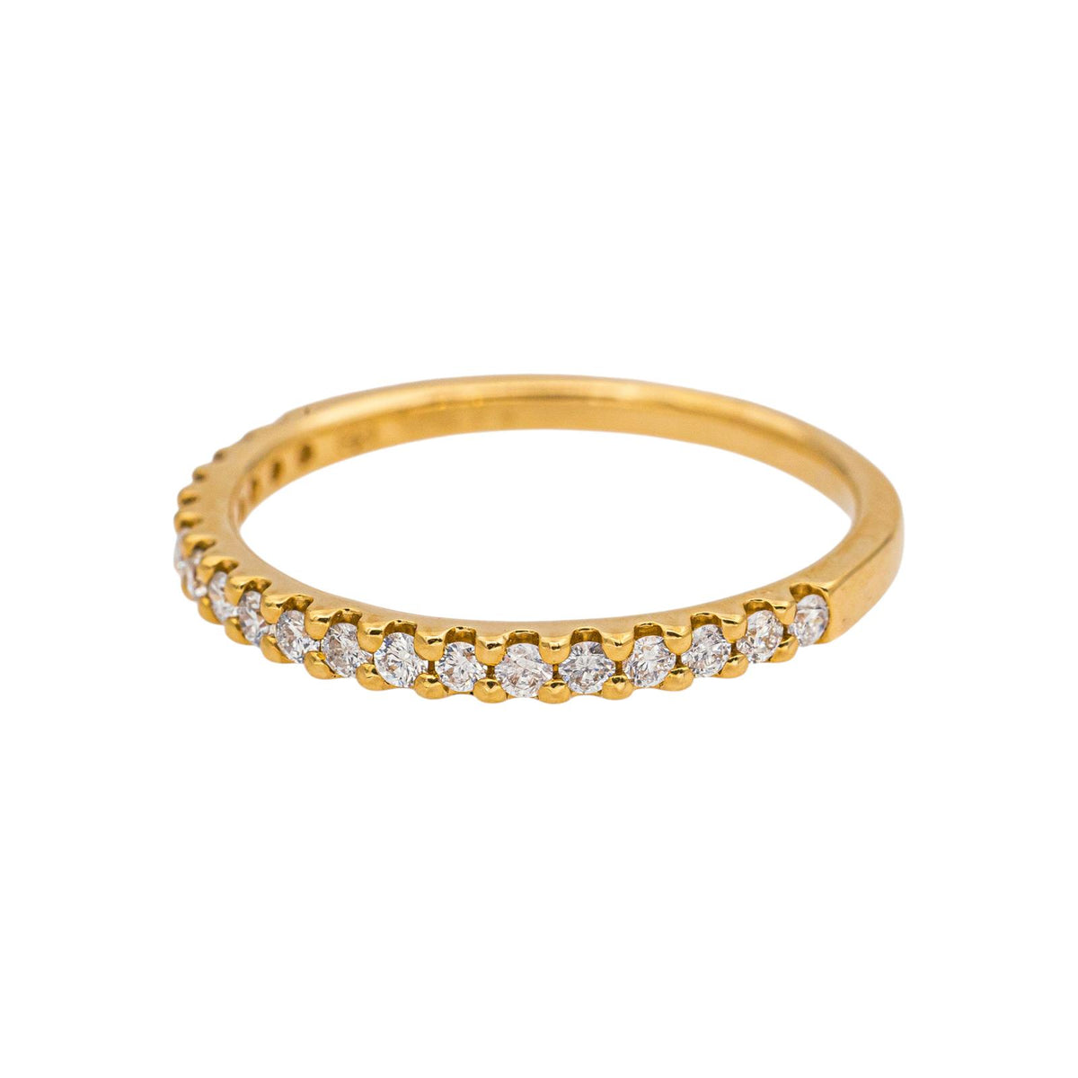 Bague  Demi-alliance  Or jaune Diamant