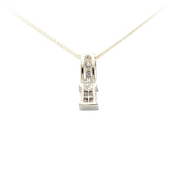 Pendentif en or blanc et diamants