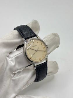 Montre JAEGER-LECOULTRE en acier et cuir
