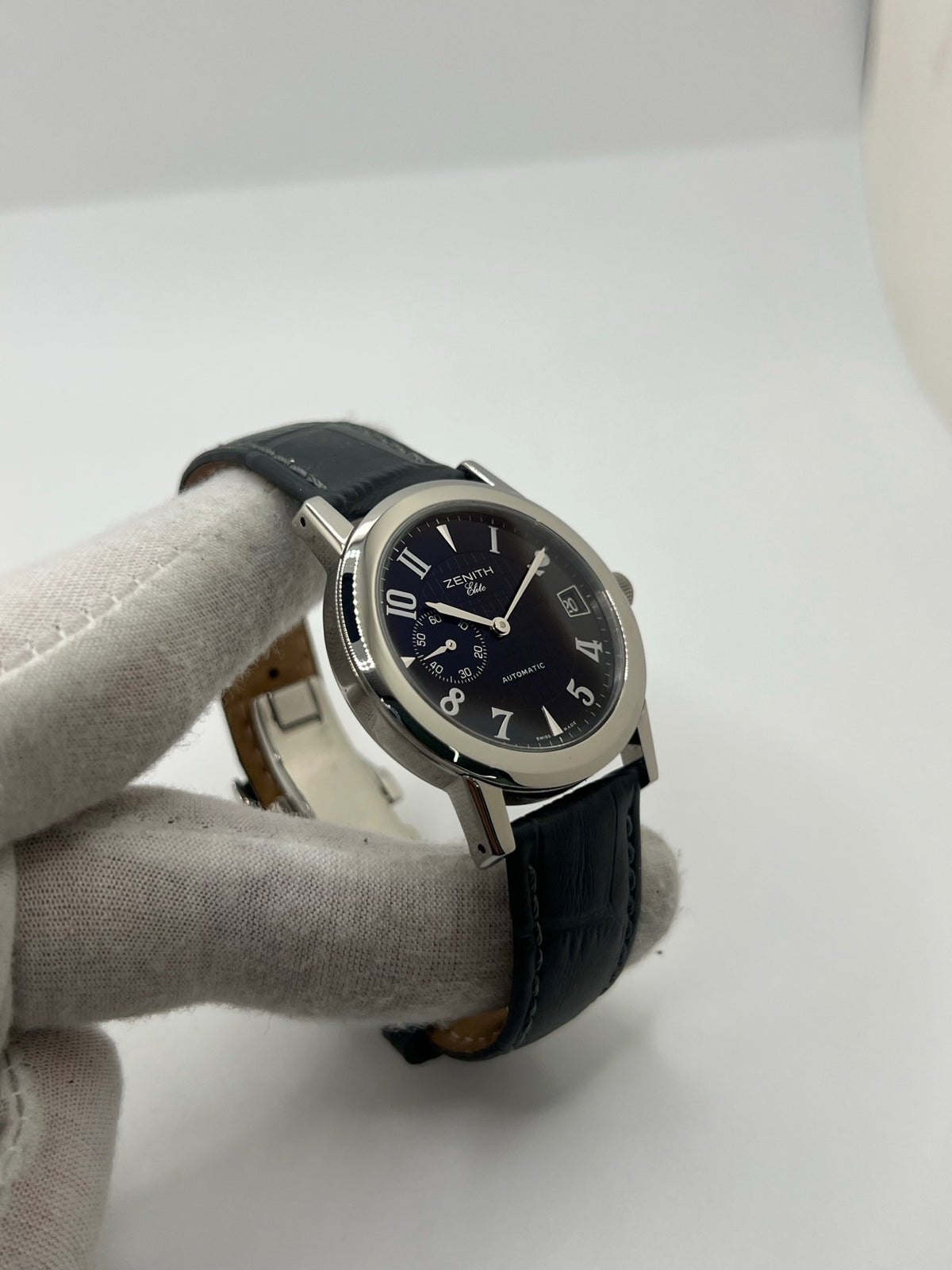 Montre ZENITH Port Royal en acier et cuir