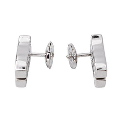 Boucles d'oreilles Puces en or blanc et diamants
