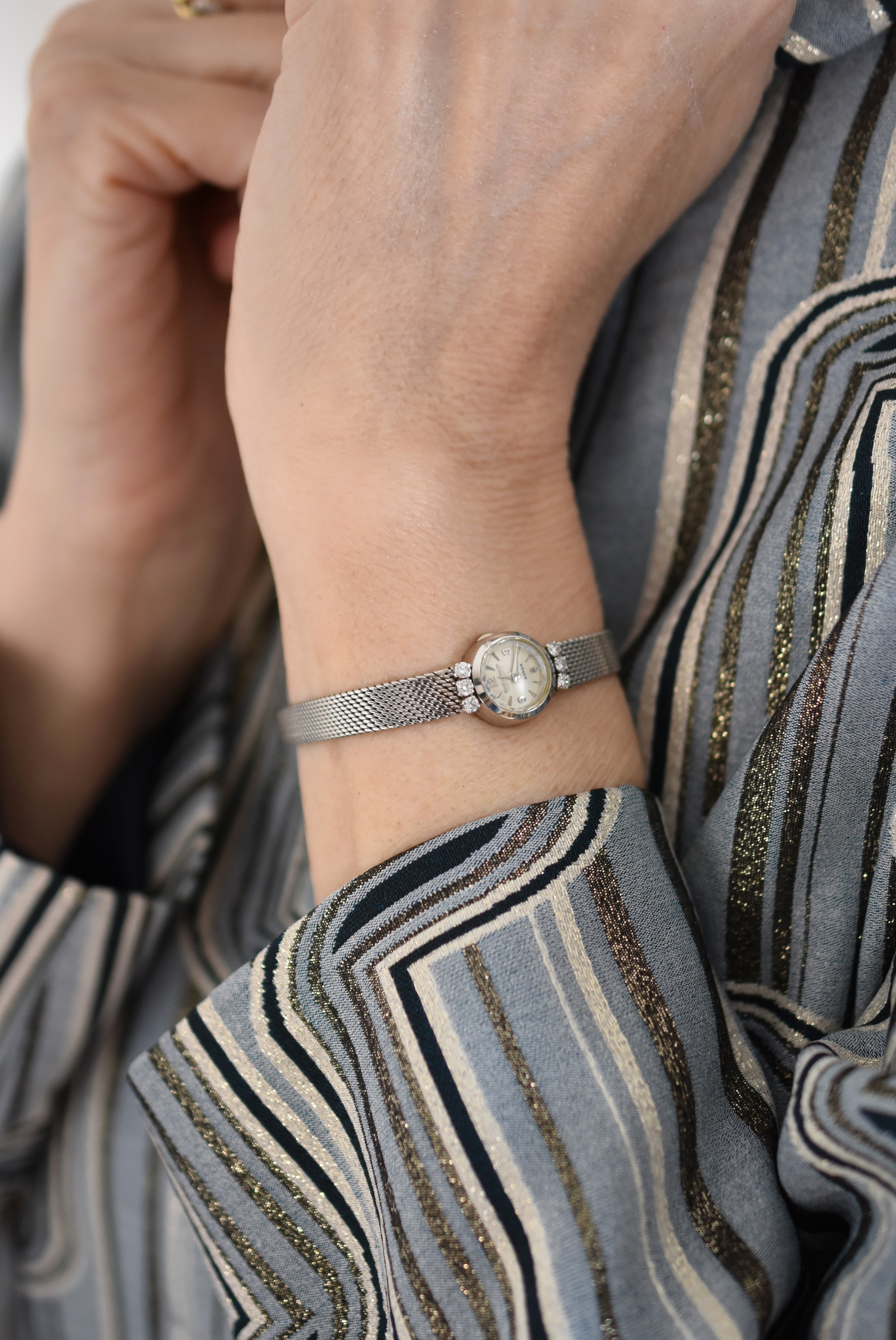 Montre JAEGER-LECOULTRE en or blanc et diamants