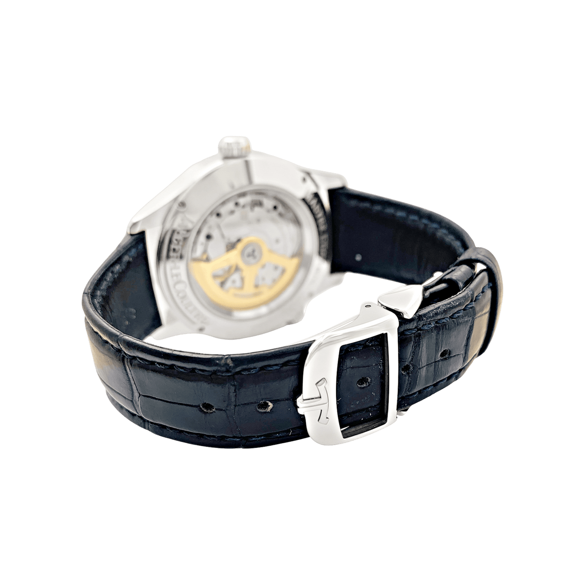 Montre JAEGER-LECOULTRE "Master Control Geographic" en acier et cuir