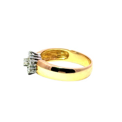 Bague Marguerite en or jaune et diamants