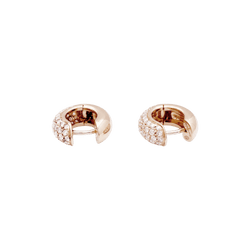 Boucles d'oreilles Créoles WEMPE en or rose et diamants