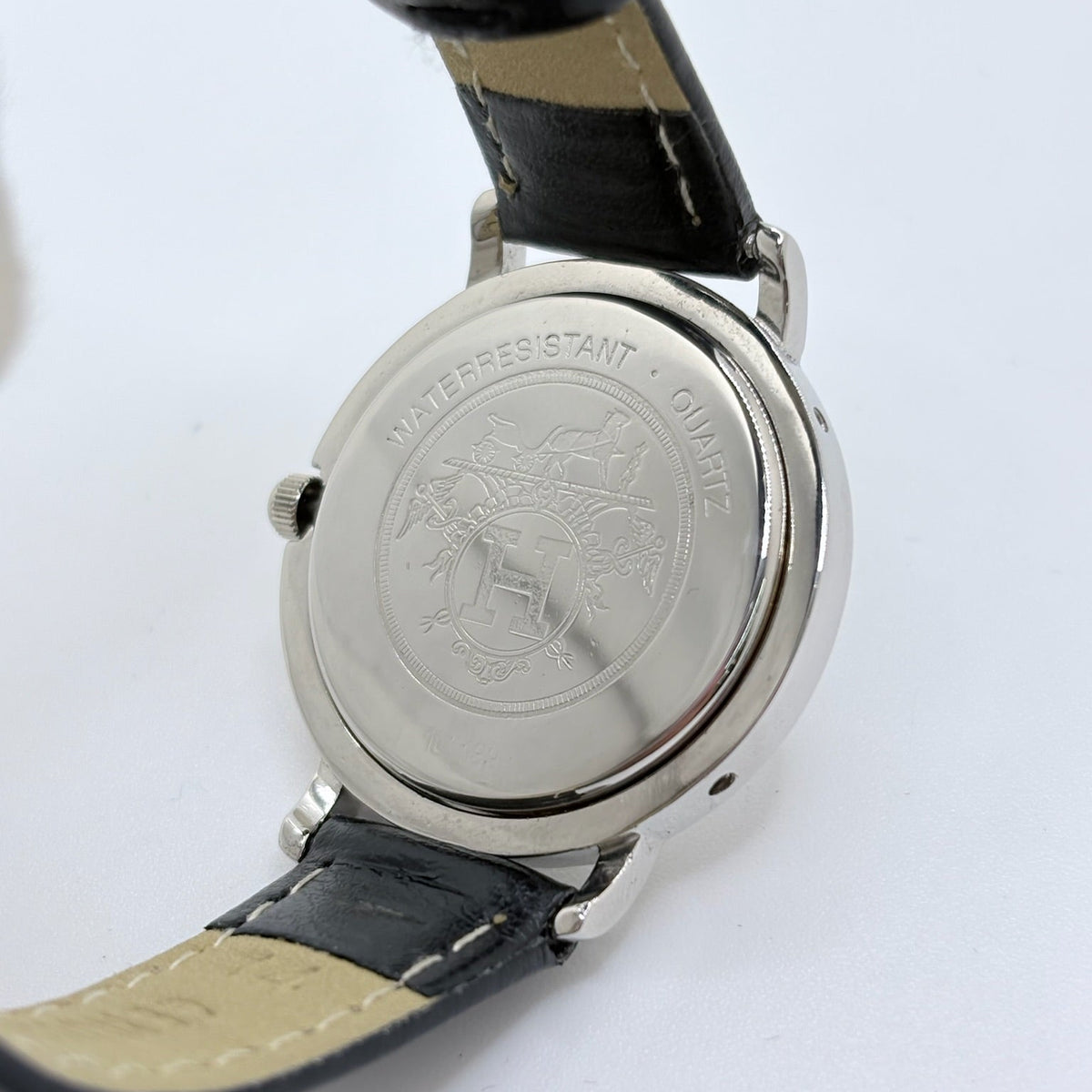 Montre HERMÈS Clipper en or jaune, acier et cuir