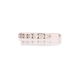 Bague Alliance en or blanc et diamants