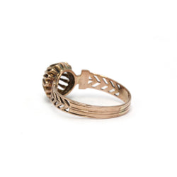 Bague en or rose 750 diamant taille rose