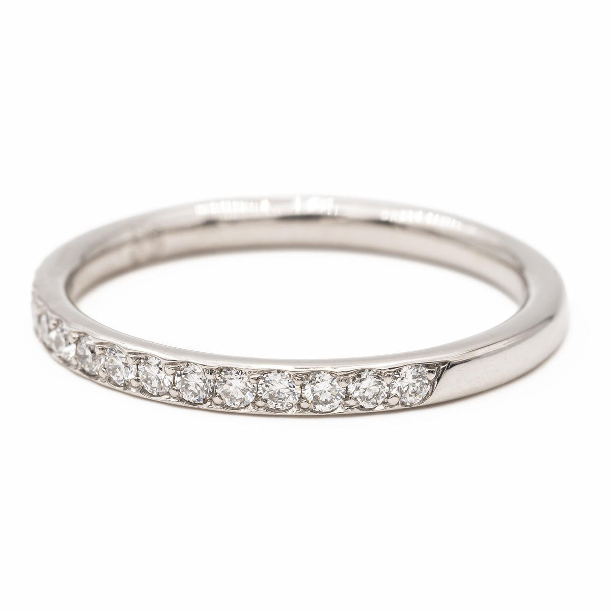 Bague Demi alliance Or blanc Diamant