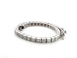 Bracelet Ligne en platine et diamants