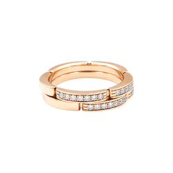 Bague Alliance CARTIER "Maillon Panthère" en or rose et diamants