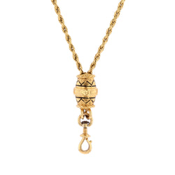 Collier en or jaune, émail et diamants