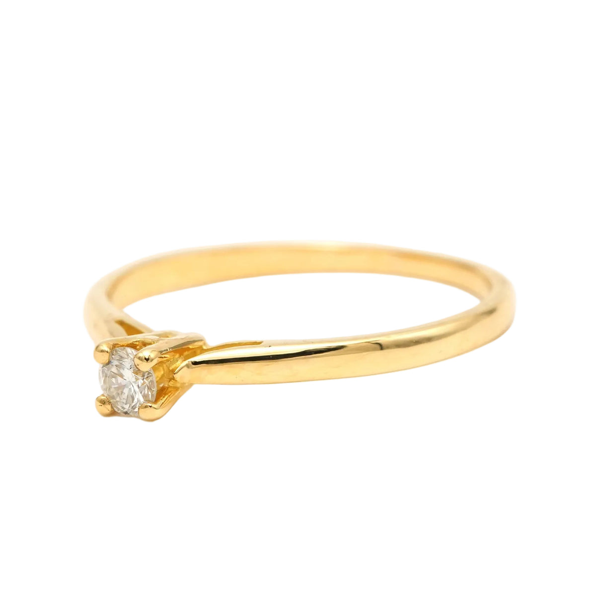 Bague Solitaire en or jaune et diamant