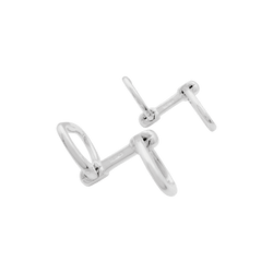 Boutons de manchette HERMÈS "Étrier" en argent