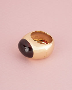 Bague Dôme POMELLATO en or jaune et grenat