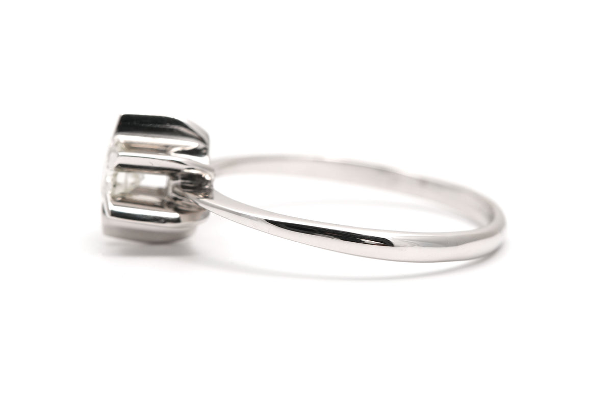 Bague Solitaire en or blanc et diamant