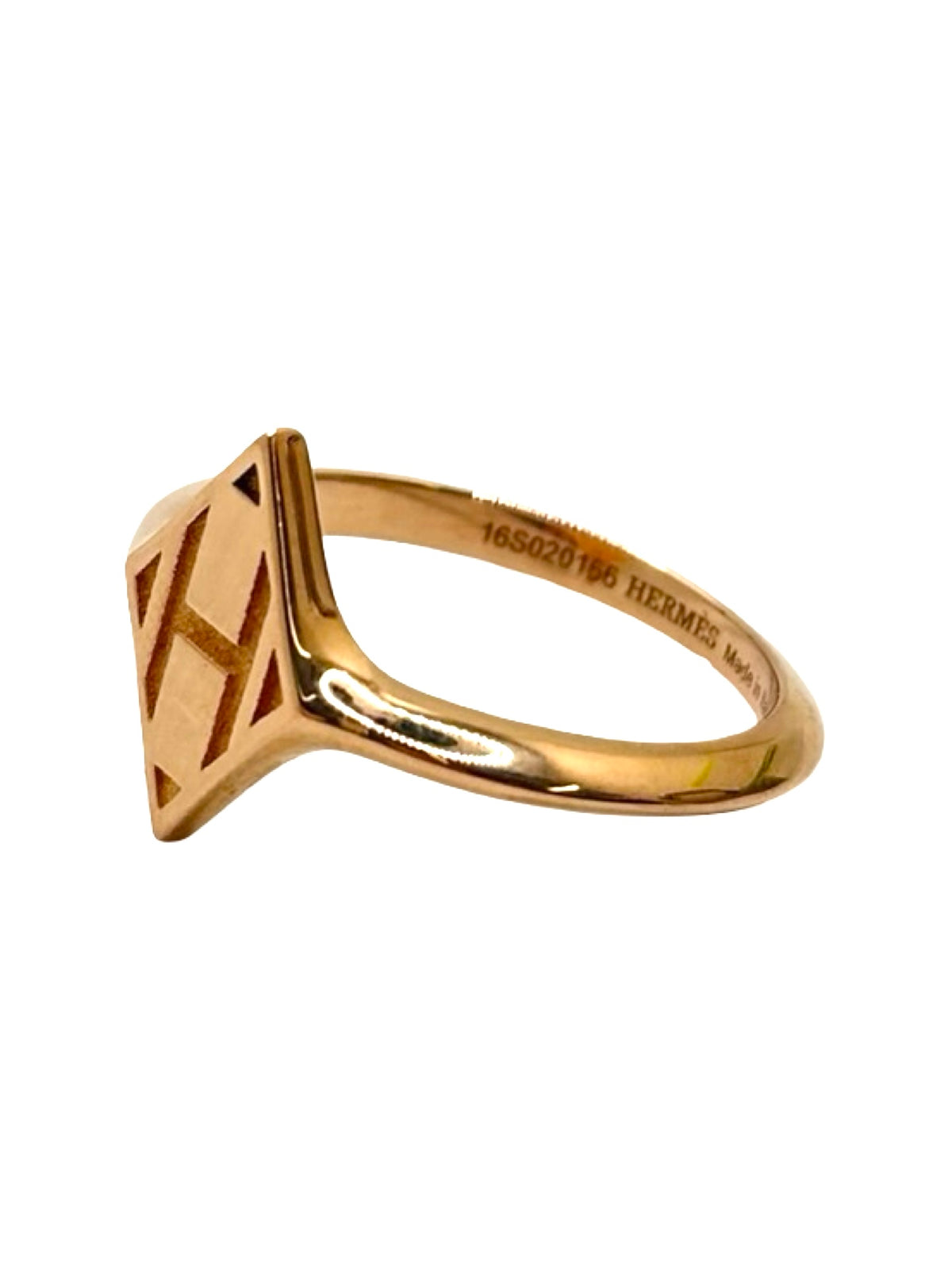 Bague Jonc HERMES Gambade or rose