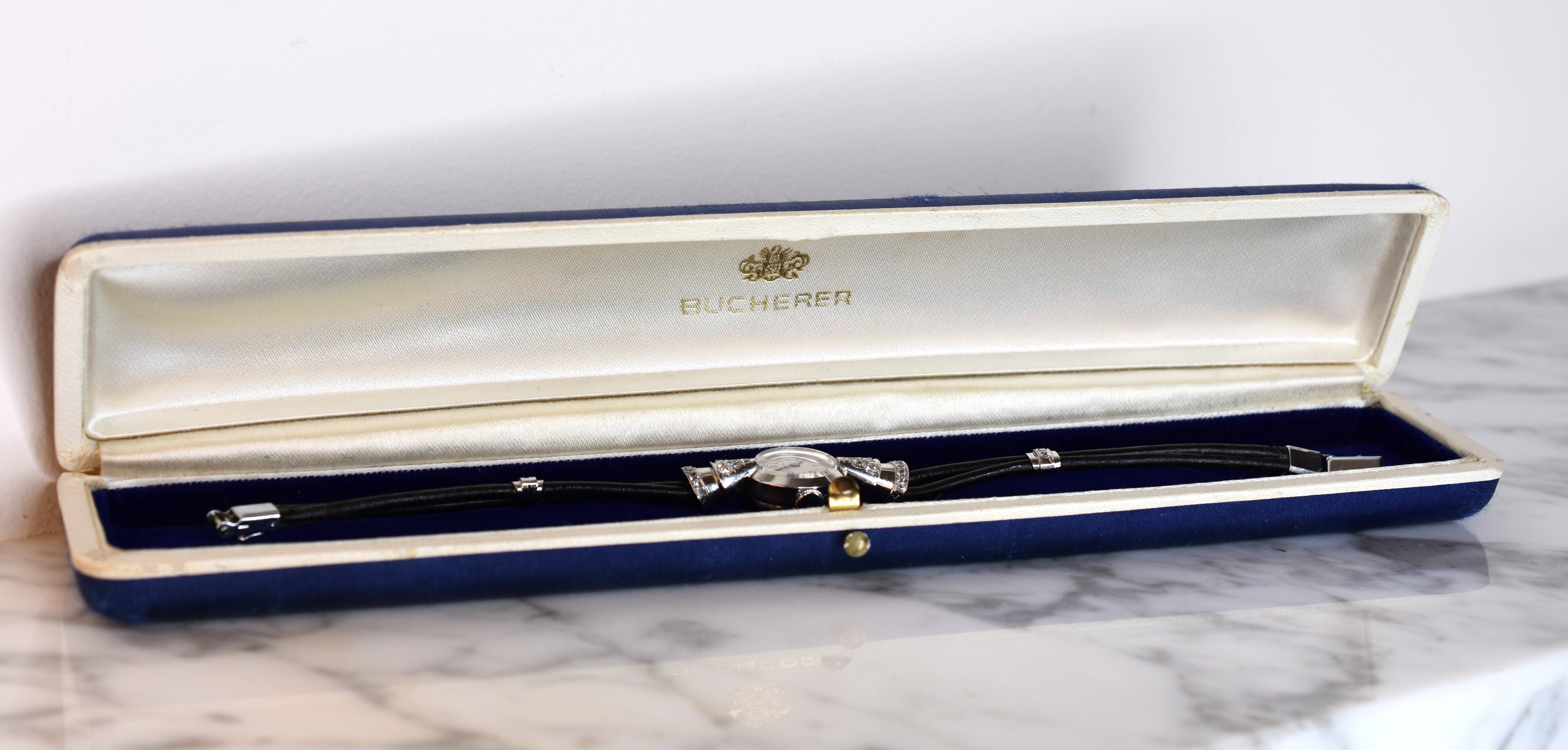 Montre en platine et diamants
