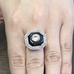 Bague Entourage en or blanc, or jaune et diamatns