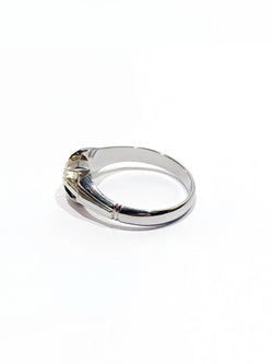 Bague Solitaire en or blanc et diamants