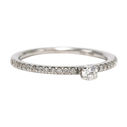 Bague Solitaire en or blanc et diamants