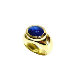 Bague Jonc en or jaune et tanzanite