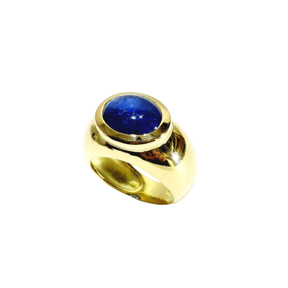 Bague Jonc en or jaune et tanzanite