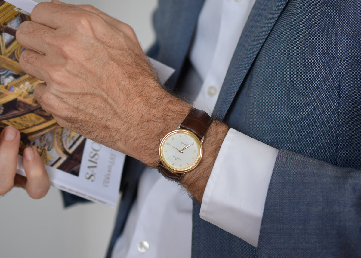 Montre BLANCPAIN Villeret Réf. 0095-1318, en acier et or jaune  Cal. 9513 Automatique, vers 1990.