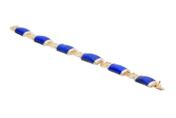Bracelet en or jaune et lapis-lazuli