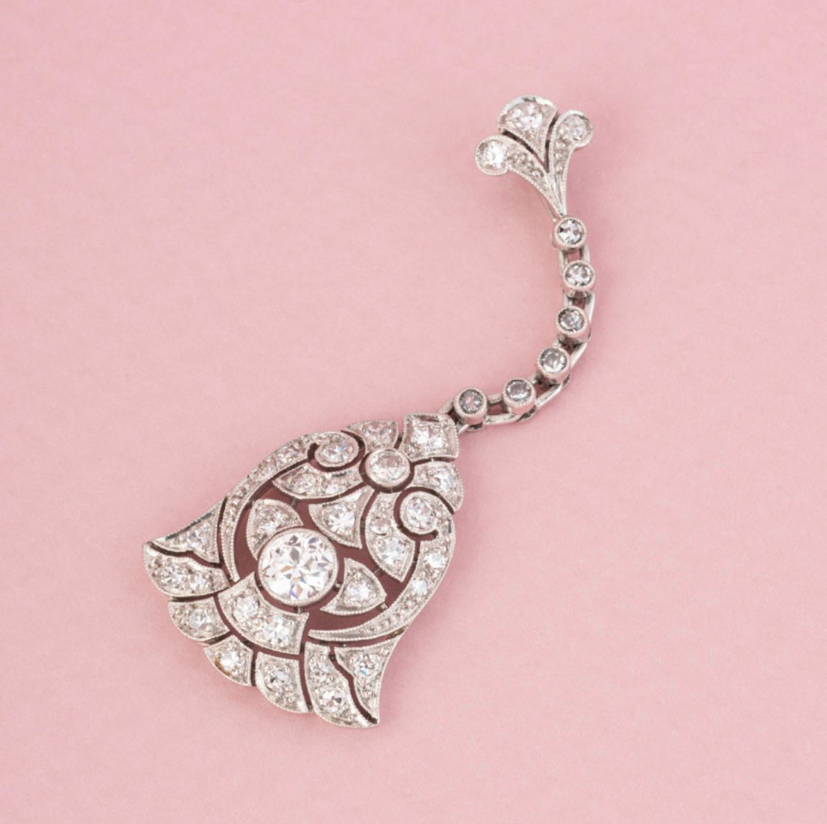 Pendentif en platine et diamants