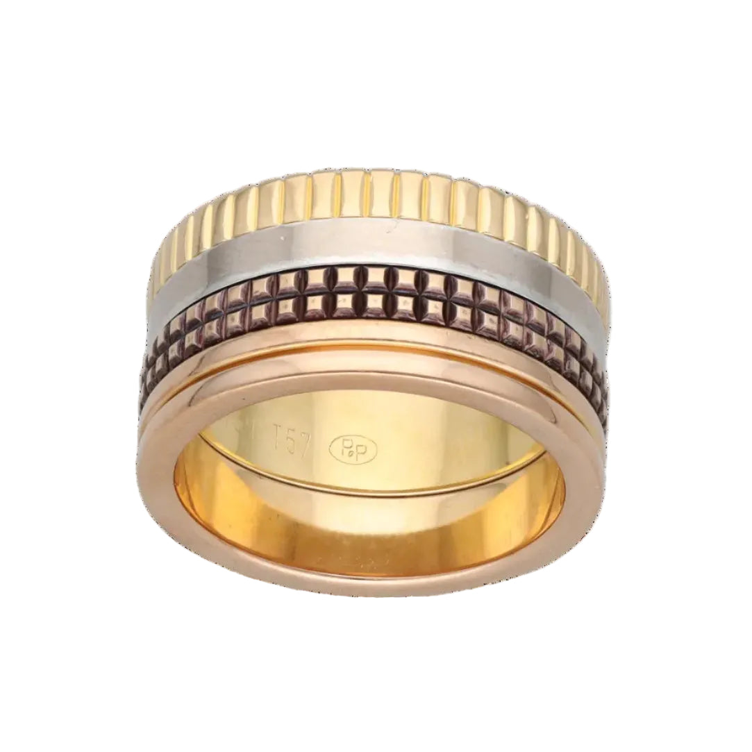 Bague Bandeau BOUCHERON "Quatre" en or or blanc, or jaune, or rose et pvd