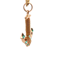 Pendentif en or jaune et émeraudes