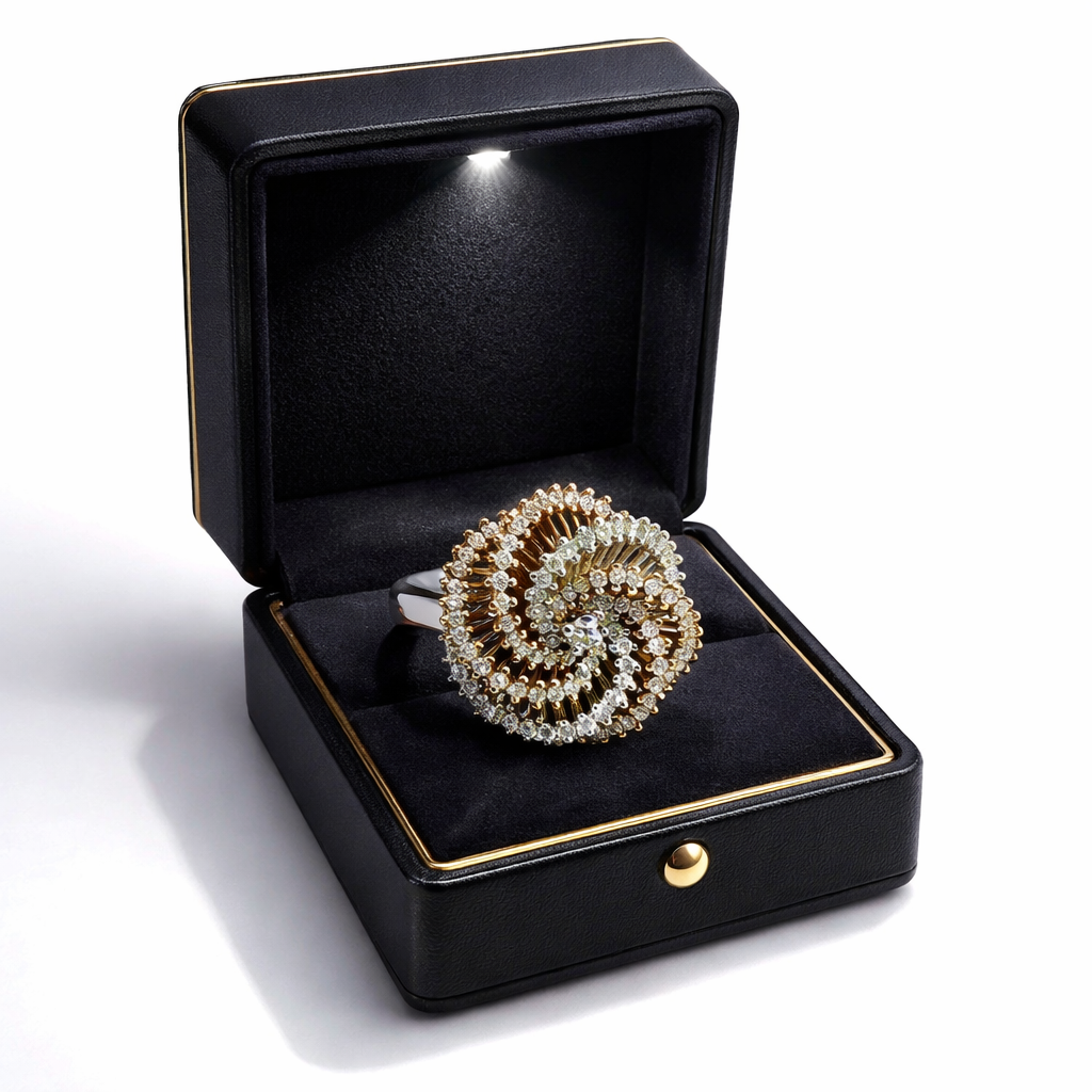 Bague Cocktail en or jaune et diamants